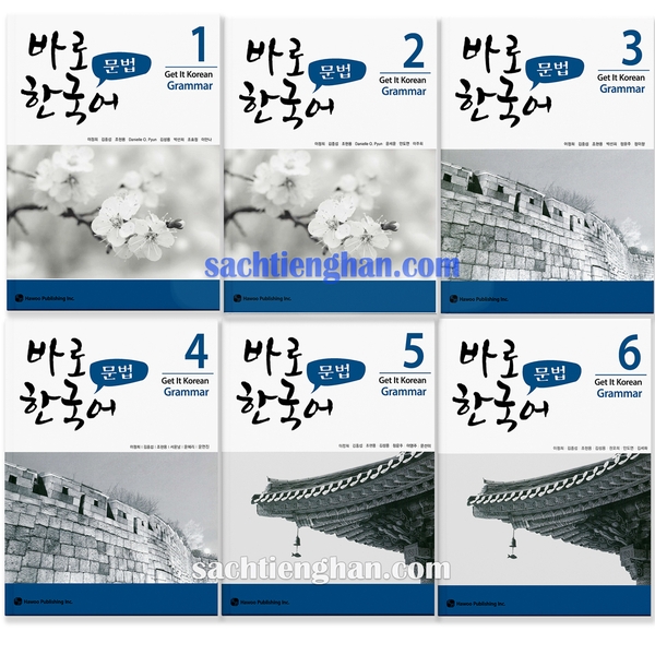[Bản Màu] Combo New Kyung Hee Grammar 1-6 - 바로 한국어 문법 1-6