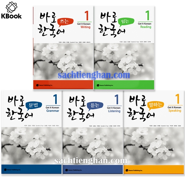 [Bản Màu] Combo New Kyung Hee 1 Bản Mới - 바로 한국어 1 (Nghe, nói, đọc, viết, ngữ pháp)