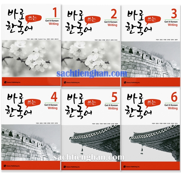 [Bản Màu] Combo New Kyung Hee Writing 1-6 - 바로 한국어 쓰기 1-6