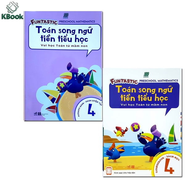 Sách -  Combo Toán Song Ngữ Tiền Tiểu Học 4 (Bộ 2 Cuốn)