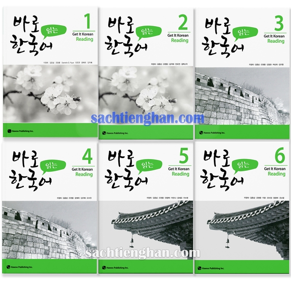 [Bản Màu] Combo New Kyung Hee Reading 1-6 - 바로 한국어 읽기 1-6