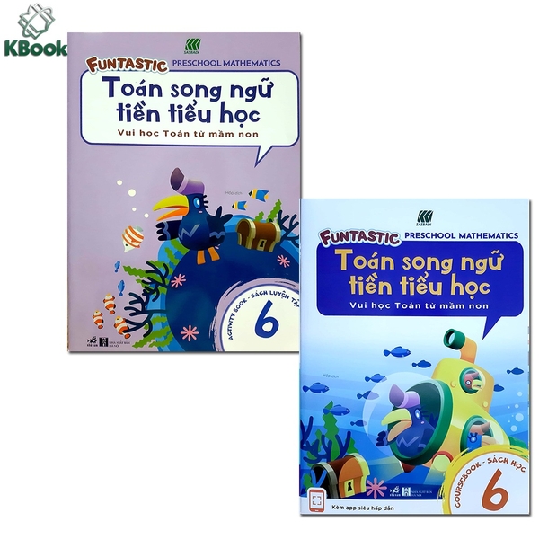 Sách -  Combo Toán Song Ngữ Tiền Tiểu Học 6 (Bộ 2 Cuốn)