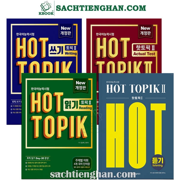Combo 4 cuốn Hot Topik II Đề, Đọc, Viết bản mới 2020 - 핫 토픽 2020