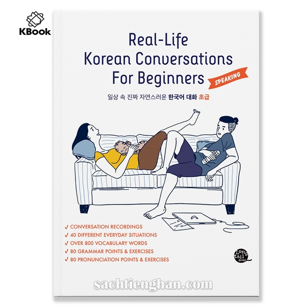 [Bản Màu] Luyện nghe Tiếng Hàn qua Hội Thoại Hàng Ngày Sơ cấp - Real-Life Korean Conversations For Beginners