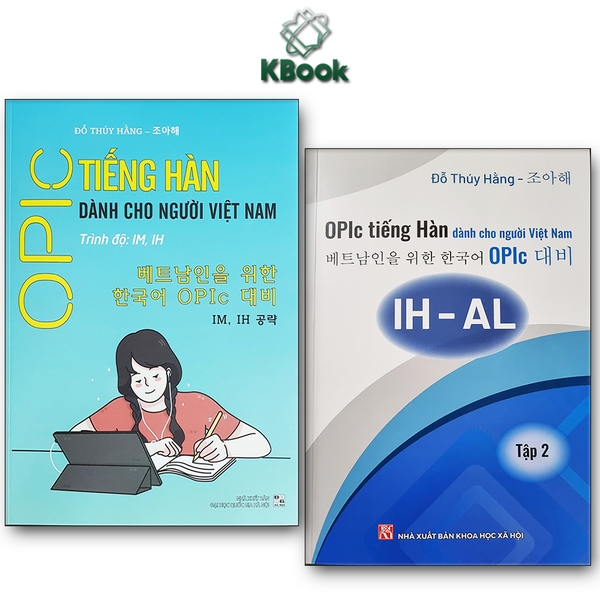 Combo Opic Tiếng Hàn dành cho người Việt Nam -IM-IH-AL (Tập 1+2) - Cô Đỗ Thúy Hằng - Sách Gốc Xịn