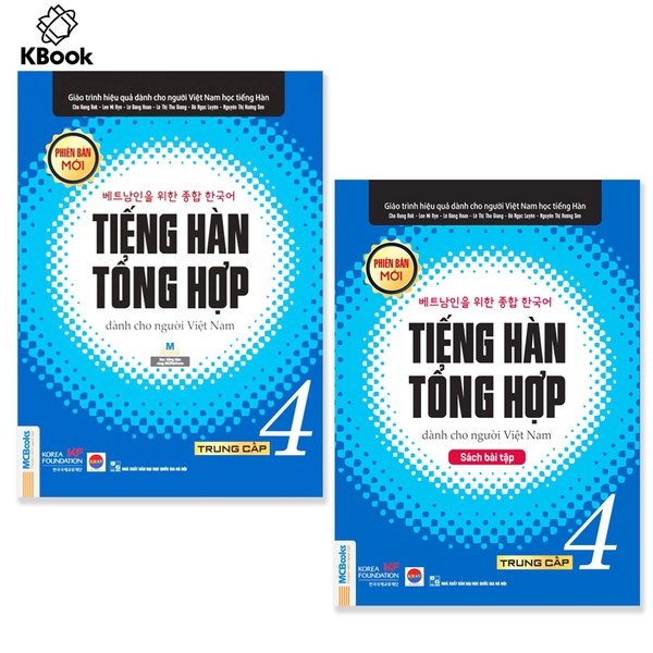 [Bản Đen Trắng] Combo (SGK+SBT) Giáo Trình Tiếng Hàn Tổng Hợp Dành Cho Người Việt Nam - Trung Cấp 4