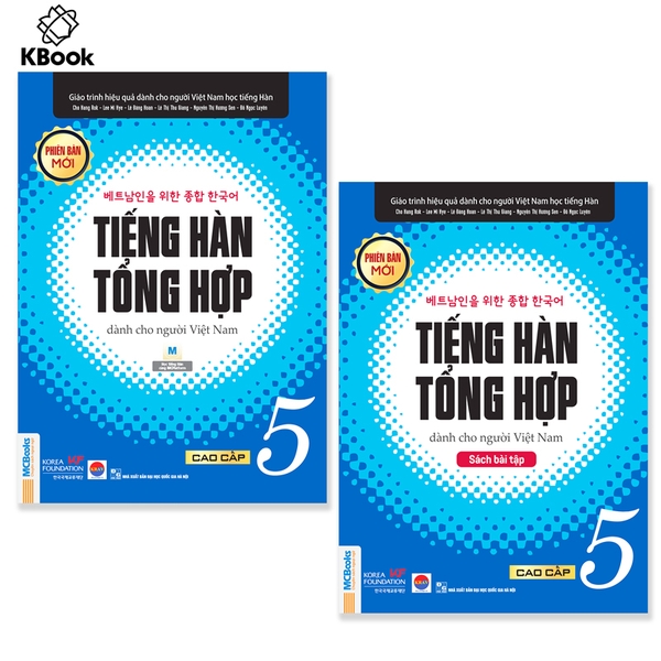 [Bản Đen Trắng] Combo (SGK+SBT) Giáo Trình Tiếng Hàn Tổng Hợp Dành Cho Người Việt Nam - Cao Cấp 5