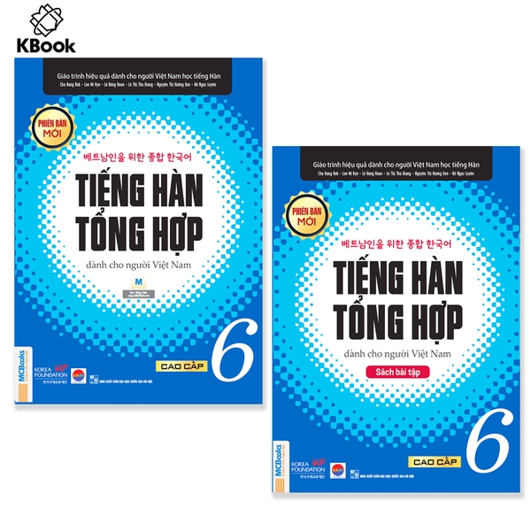 [Bản Đen Trắng] Combo (SGK+SBT) Giáo Trình Tiếng Hàn Tổng Hợp Dành Cho Người Việt Nam - Cao Cấp 6
