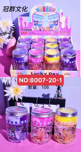 8007-20-1 HỘP 12 HŨ SLIME TRÀ SỮA TRÁI CÂY