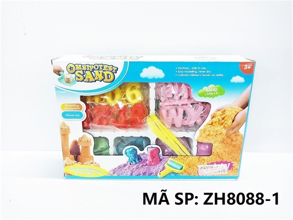 ZH8088-1  HỘP ĐẤT SÉT CÁT NẶN CHỮ, SỐ HỌC 4 TÚI (200G)