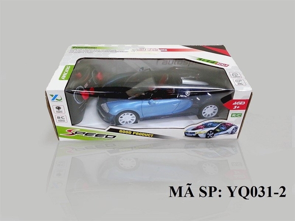 YQ031-2 HỘP XE HƠI BUGATTI MUI TRẦN ĐK 7 Đ.TÁC KHÔNG SẠC 1:14