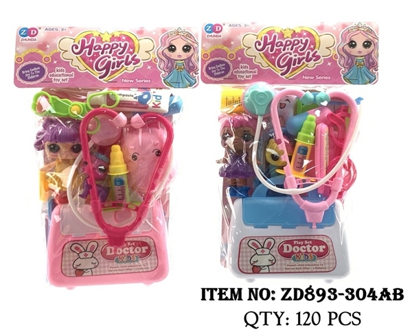 ZD893-304AB  TÚI BÁC SĨ VALI, TAI NGHE, KÉO, THUỐC, KIM TIÊM + 1C BÉ