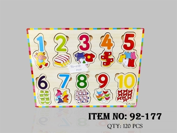 92-177  BẢNG GỖ XẾP HÌNH SỐ HỌC