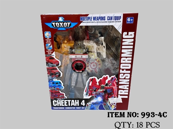 993-4C  HỘP RÁP ROBO BIẾN HÌNH XE CỨU HỎA