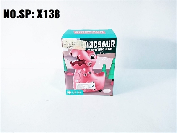 X138  HỘP KHỦNG LONG PIN ĐẺ TRỨNG   Dinosaur Rotating Car   X-138