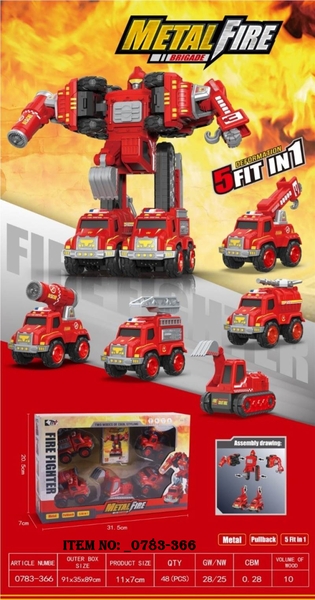 _0783-366  HỘP RÁP XE CÔNG TRÌNH CỨU HỎA BIẾN HÌNH ROBO 5C (CÀO, CẨU)