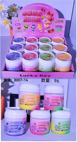 8007-14 HỘP 12 HŨ SLIME KEM TRÁI CÂY