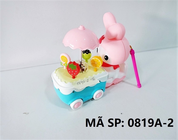 _0819A-2  TÚI XE ĐẨY KẸO THỎ SANRIO (LỒNG ĐÈN)