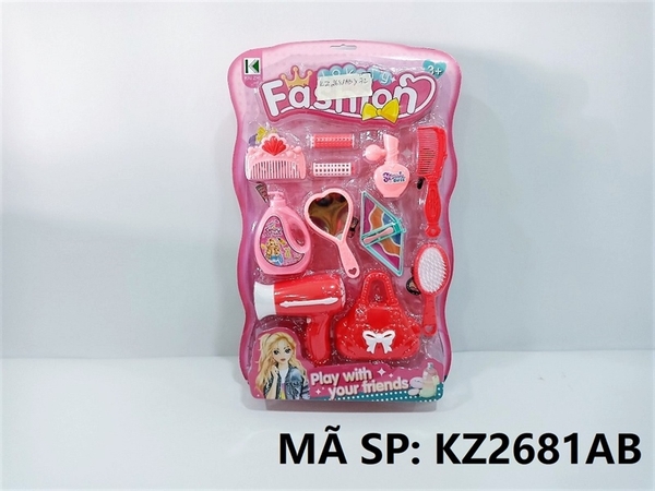 KZ2681AB  VỈ TRANG ĐIỂM MÁY SẤY, TÚI XÁCH, GƯƠNG, LƯỢC, ỐNG CUỐN