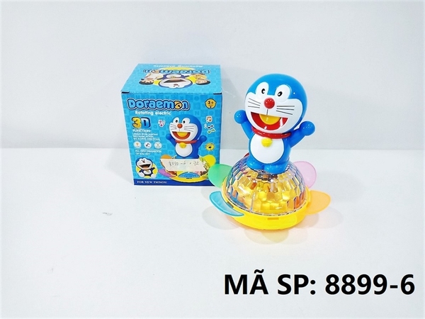 8899-6  HỘP DOREMON ĐỨNG HOA PIN NHẠC ĐÈN   Doraemon