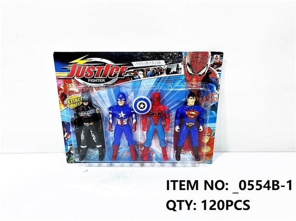 _0554B-1  VỈ HỘP SIÊU NHÂN ĐÈN 4T AVENGERS ĐỦ MẪU