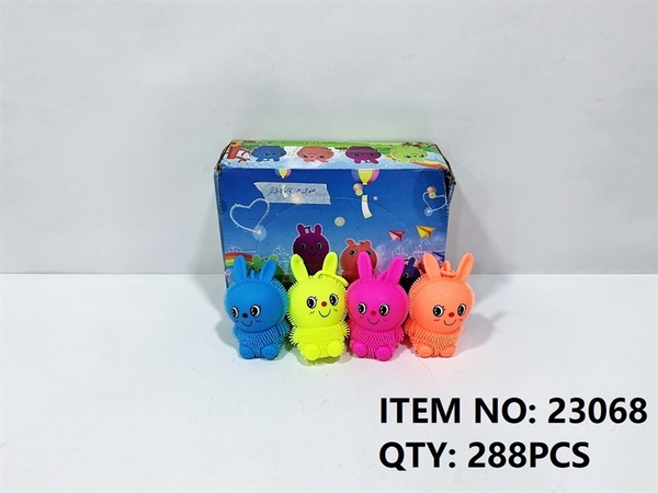 23068  HỘP BÓNG BÓP TAY THỎ ĐÈN 12C