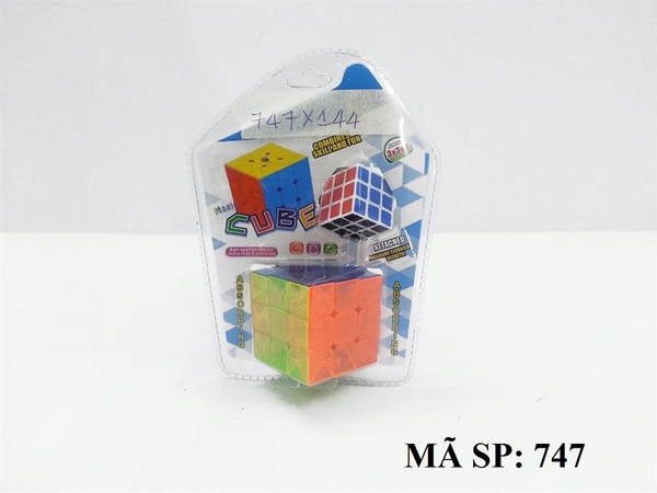 747  VỈ ÉP RUBIC 2C 3X3 3 HÀNG (1C LỚN TRONG, 1C NHỎ MÀU)
