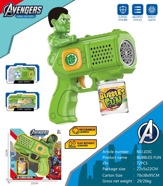 103C  HỘP CÂY BẮN XÀ BÔNG PIN NGƯỜI XANH