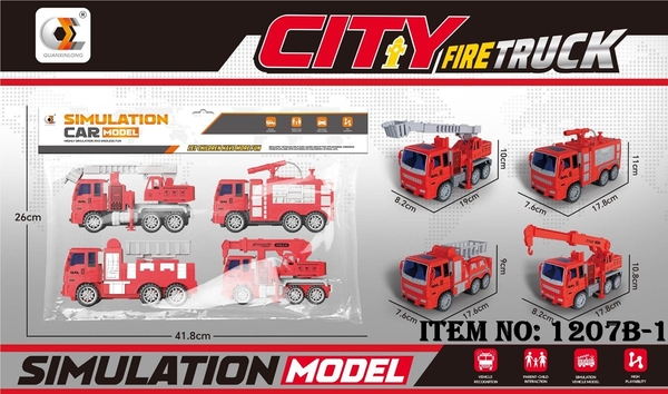 1207B-1  TÚI XE CÔNG TRÌNH CỨU HỎA TRỚN 4C ĐỦ MẪU (NÂNG, PHUN NƯỚC, CẨU)