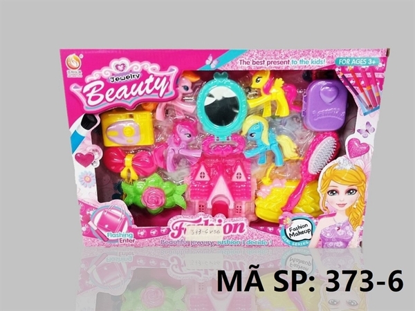 373-6  HỘP TRANG ĐIỂM TÚI XÁCH, KẸP, MÁY CHỤP HÌNH, NHÀ, 4C NGỰA PONY