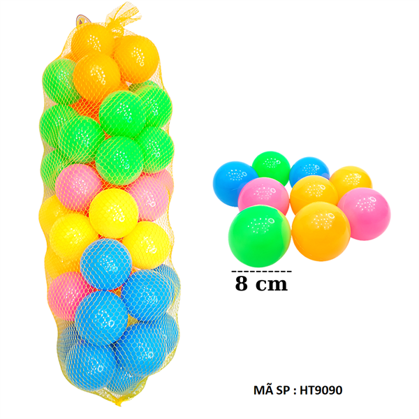 HT9090 LƯỚI 50 TRÁI BANH MÀU 8CM