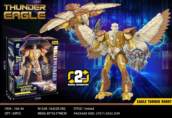 168-96  HỘP RÁP ROBO BIẾN HÌNH THÚ ĐỦ MẪU