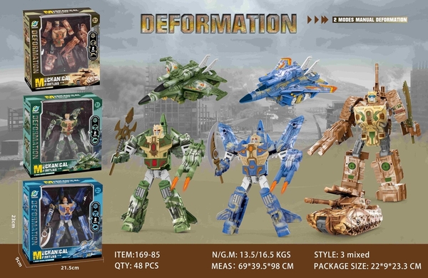 169-85  HỘP RÁP ROBO BIẾN HÌNH MÁY BAY, XE TĂNG 1C ĐỦ MẪU