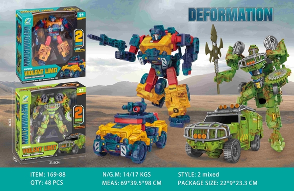 169-88  HỘP RÁP ROBO BIẾN HÌNH XE TĂNG, XE QUÂN SỰ 1C ĐỦ MẪU