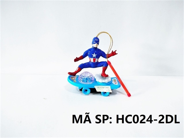 HC024-2DL  SIÊU NHÂN CAPTAIN AMERICA TRƯỢT VÁN (LỒNG ĐÈN)