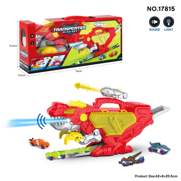 17815  HỘP XE KHỦNG LONG PIN NUỐT XE KHỦNG LONG + BẮN HÍT