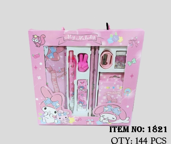 1821  HỘP BỘ DỤNG CỤ HỌC TẬP NGỰA PONY (HỘP BÚT, BÚT CHÌ, CHUỐT, GÔM, THƯỚC)