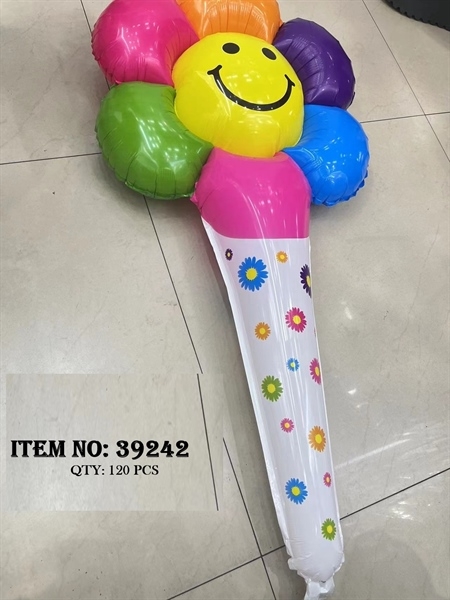 39242  TÚI 25C BÓNG PHAO BÔNG HOA MẶT CƯỜI 7 MÀU