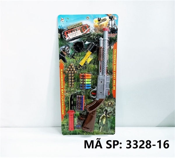 3328-16  VỈ ÉP X_ HÍT 1C DÀI + 1C DAO+ 6 MÚT+ 6 ĐẠN+ 20 BI+ + BI NHỎ+ CHẢO(PUBG)