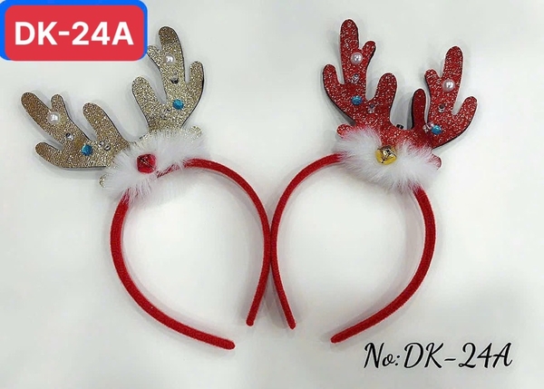 DK-24A  TÚI 2C CÀI TÓC NOEL SỪNG TUẦN LỘC ĐÈN