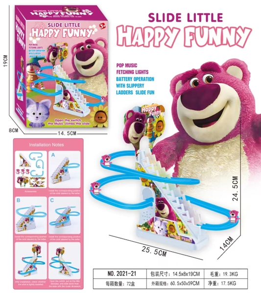 2021-21  HỘP LEO THANG GẤU DÂU PIN