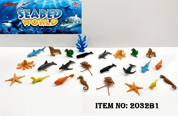 2032B1  TÚI THÚ BIỂN 24C ĐỦ MẪU (CÁ, MỰC, BẠCH TUỘT, SỨA,SAO BIỂN, CÁ NGỰA, HẢI CẨU)