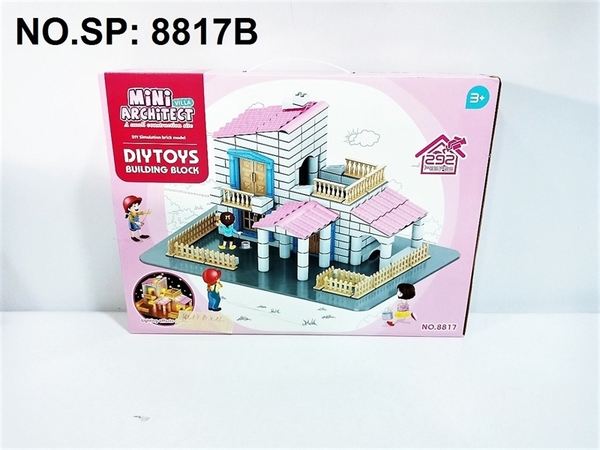 8817B  HỘP LOGO RÁP NHÀ LẦU VILLA 292 MIẾNG DIYTOYS BUILDING BLOCK 8817, 8819, 8820, 8821, 8822, 8823, 8824, 8825