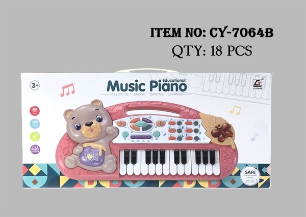 CY-7064B  HỘP ĐÀN ORGAN PIN GẤU
