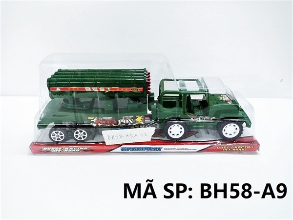 BH58-A9  HỘP KIẾNG XE JEEP QUÂN SỰ KÉO TOA CHỞ TÊN LỬA   Speedway