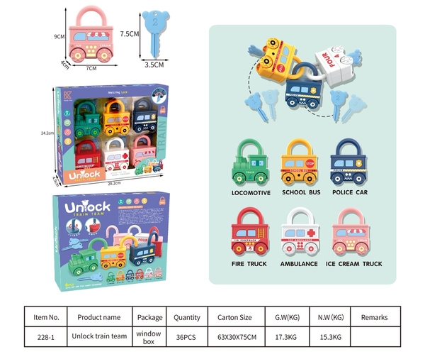 228-1  HỘP XE LỬA Ổ KHÓA + CHÌA KHÓA 6C