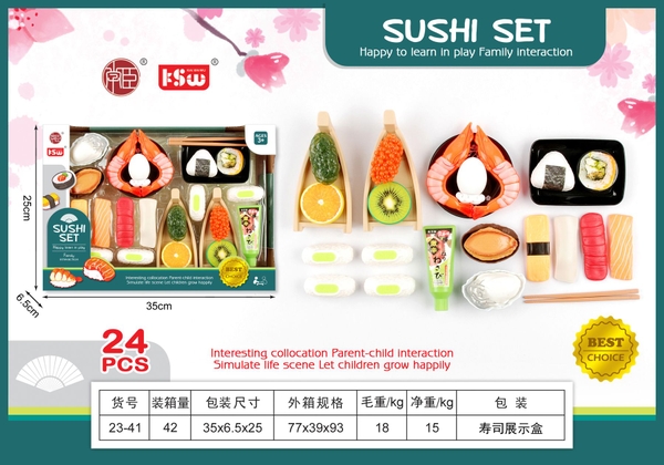 23-41  HỘP BẾP SUSHI, TRỨNG CÁ HỒI, TÔM, HÀO 24 MIẾNG