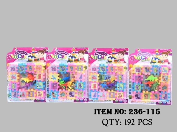 236-115  VỈ RÁP NHÀ KHỦNG LONG + 3C KHỦNG LONG