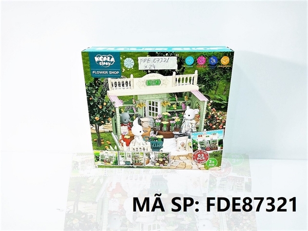 FDE87321  HỘP NỘI THẤT CỬA HÀNG HOA GẤU KOALA 63 MIẾNG
