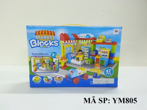 YM805 HỘP LOGO RÁP SIÊU THỊ MINI 47 MIẾNG